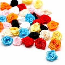 100PCS Mini PE Artificial flowers,wedding flowers wreaths, brides, wedding cars, home decorations.Handmade DIY Satin Ribbon Rose 2024 - buy cheap