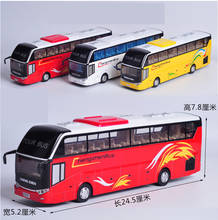 Mnotht Toys 1/32 Alloy Diecast Car Model luxury bus toy Pull Back Sounds Lights Tour Bus Model Kis Gift Collection Toy mo 2024 - buy cheap