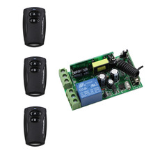 Switch de luz por controle remoto sem fio, 1ch, 10a, transmissor receptor para porta, lâmpada led