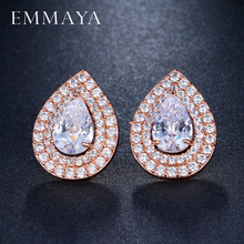 Женские классические серьги-капли EMMAYA, свадебные серьги с маленькими фианитами класса ААА, с кристаллами 2024 - купить недорого