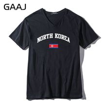 Gaj bandeira da coreia do north, camisetas para homens e mulheres, unissex, gola em v, roupas casuais de alta qualidade, manga curta, # hpvh8 2024 - compre barato