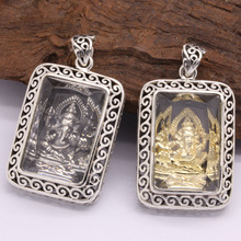 Handmade 925 Silver Ganesha Pendant Vintage Sterling Silver Fortune Buddha Pendant Ganesh Buddha Pendant 2024 - купить недорого