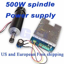 cnc spindle motor milling spindle + Power supply 500W spindle motor er11 US and European Free by DHL 2024 - buy cheap