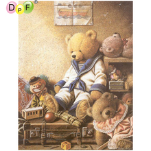 DPF DIY Teddy bear 5D square diamond painting cross stitch home decor wall painting diamond embroidery crafts diamond mosaic kit 2024 - buy cheap