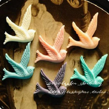 26*28mm Resin Birds Flower pendants,mix colors Resin Flower,resin cameo vintage pendants,DIY fashion resin beads jewelry 2024 - buy cheap