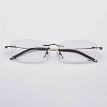 1.61 Index Single Vision Prescription Titanium Eyeglasses Diamond Trimming Rimless Luxury Glasses Frame With Gradient Tint Lens 2024 - buy cheap