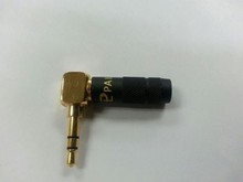 Conector de áudio jack para solda, conector de cobre macho 90 graus com 3 polos de ângulo de 3.5mm 2024 - compre barato