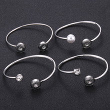 2019 New Snap Bracelet Fit 12mm Snap Button Jewelry Real Stainless Steel Cuff Crystal Bracelet Unisex DIY Jewelry Gifts 2024 - buy cheap