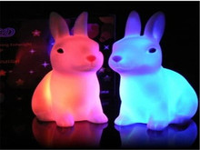 Gags & Practical Jokes White Rabbit A Night Light Colour Changes Toy For Children Unisex Plastic 2021 2024 - buy cheap