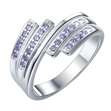 Anillo de plata clásica de circón púrpura, joyería fina de moda para mujeres y hombres, regalo de plata para mujeres,/EYQUMSLP YSZYOJTN 2024 - compra barato