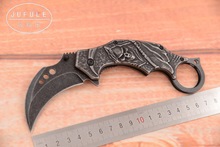 JUFULE 2018 Made Deadpool Karambit folding camping pocket Survival EDC tool Tactical outdoor hunting flipper kitchen knife 2024 - buy cheap