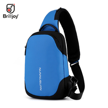Многофункциональная Сумка-Кроссбоди Brilljoy, водоотталкивающая мужская сумка на плечо, модная нагрудная сумка для Ipad, usb-зарядка, нагрудная сумка для короткой езды 2024 - купить недорого