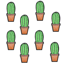 10 pcs Cactus patches badges for clothing iron Sequined patch applique iron sew on patches sewing accessories for DIY clothes 2024 - buy cheap