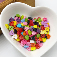 100/200 pcs 6mm Heart Mini Resin Tiny Buttons Craft Sewing Tools Decorative Button Scrapbooking DIY kid's apparel Button PT210 2024 - buy cheap