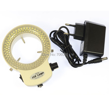 Lámpara de iluminación de anillo LED 144 ajustable para microscopio ESTÉREO DE LA INDUSTRIA lupa de cámara Digital con adaptador de corriente blanco 2024 - compra barato
