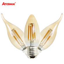 Светодиодная лампа накаливания E14 E27, 2 Вт, 4 Вт, 6 Вт, 220 В 2024 - купить недорого