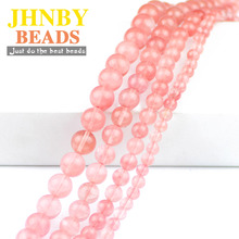 JHNBY Natural Watermelon Red Stone 6/8/10/12MM Red Round Crystal Beads Loose Beads for Jewelry Bracelet Accessories Making DIY 2024 - buy cheap