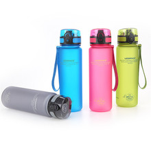 500ML outdoor sports bottle without BPA water bottle protein shaker scrub portable space adult sports bike travel camping hiking 2024 - buy cheap