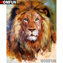 Homfun 5d pintura de diamante completa quadrada/redonda, broca "animal leão" 3d bordado, ponto cruz, presente, decoração de casa a09992 2024 - compre barato