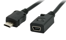 10 шт. M/F Micro Male к Mini Female USB адаптер конвертер данных зарядное устройство кабель 2024 - купить недорого