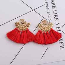 JIOFREE 2018 New Statement Hangs Bohemia Clip on Earrings for No Pierced Multicolor Wedding Tassel Earrings Women's Jewelry 2024 - buy cheap