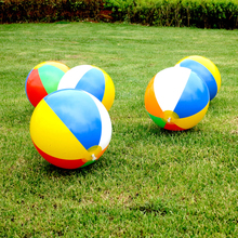 Bola de praia inflável de pvc, balões aquáticos, arco-íris, brinquedos de verão para praia, natação, 23/30/36cm 2024 - compre barato
