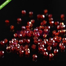 Free Shipping 600pcs 4mm Dark Red AB Coating Crystal Bicone Beads For Wholesale Jewelry Shop 2024 - buy cheap