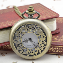 50pcs/lot DHL Free Shipping Bronze Hollow  Real Pocket Watch Top Quality Watch Necklace Gift Watch Factory Price Wholesale 2024 - buy cheap