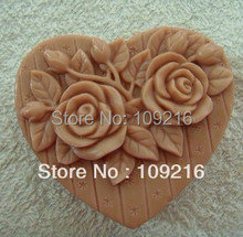 wholesale!!!1pcs Heart-shaped Rose (ZX251) Silicone Handmade Soap Mold Crafts DIY Mold 2024 - buy cheap