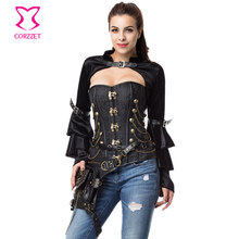 Women Black Flannel Long Butterfly Sleeve Victorian Sexy Bolero Coat Vintage Gothic Corset Jacket Steampunk Clothing Accessories 2024 - buy cheap