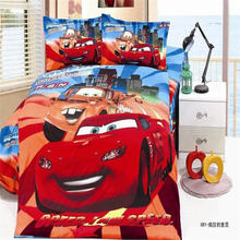 Race Lightning McQueen Cars bedding set for kids bedroom decor single Twin size coverlet Boys duvet cover bed sheets Children 2024 - buy cheap