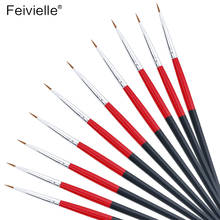 Feiviellle 2018 New 10 Pcs /Lot Color Acrylic Uv Gel Pen Professional Nail Art Paint Drawing Brush Kit Nail Art Manicure Tools 2024 - buy cheap