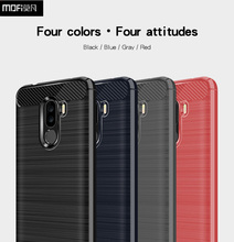 Capa traseira para xiaomi pocophone f1 sfor xiaomi, capinha de silicone mofi de fibra de carbono à prova de choque tpu para xiaomi pocophone f1 poco f1 2024 - compre barato