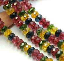 !   Fashion Style diy 5x8mm faceted Multicolor Tourmaline Faceted Jewellery Loose Beads 15"   JT5444 2024 - buy cheap