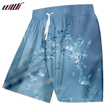 UJWI New Men's 3D Printed Simple Blue Water Drops Summer Man Beach Shorts Favorited Personality Oversized Sports 5XL 2024 - buy cheap