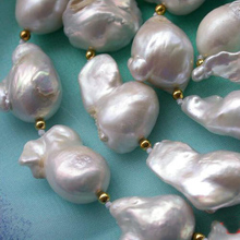 New Arriver Real Pearl Jewellery,33inches Long 4-28mm Baroque White Color Keshi Reborn Pearl Necklace,Free Shipping 2024 - buy cheap