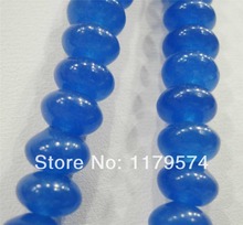 NEW Thermal wholesale and retail Beautiful 5x8mm Blue Chalcedony Abacus Loose Beads DIY Fashion Jewelry Making Design 15"wj578 2024 - buy cheap