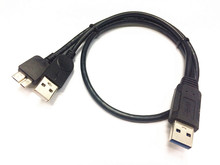 Внешний жесткий диск USB 3,0 dual Power Y Shape 2 x Type A на Micro B Cable 2024 - купить недорого