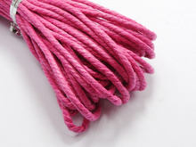 60 Meters Hot Pink Twisted Waxed Cotton Cord String Thread Line 2mm 2024 - buy cheap