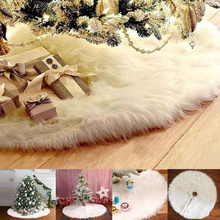 Christmas decorations for home 2018 Snow Plush Christmas Tree Skirt Base Floor Mat Cover XMAS Party & Holiday DIY Decorations 2024 - buy cheap