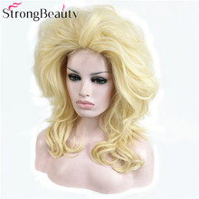 StrongBeauty-peluca larga y rizada sintética para mujer, pelo rubio, Cosplay, fiesta, Halloween 2024 - compra barato