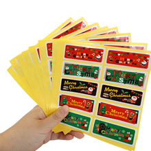 1000pcs/lot Lovely Santa elk Merry Christmas series Flag design DIY Multifunction Long Seal Sticker Gift Sticker Gift Label 2024 - buy cheap