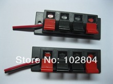 Placa de terminales de altavoz, Conector de resorte cargado de 4 vías con cable soldado, 1 Uds. 2024 - compra barato