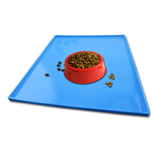 1pcs Waterproof Pet Mat For Dog Cat Solid Color Silicone Pet Food Pad Pet Bowl Drinking Mat Dog Feeding Placemat Easy Washing 2024 - buy cheap
