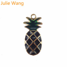 Бусины Julie Wang из сплава с черной эмалью на золотой основе, подвески для ожерелья, подвески, сережек, фурнитура «сделай сам», аксессуары для изготовления ювелирных изделий, 5 шт. 2024 - купить недорого