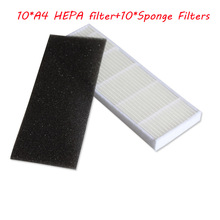 10 * HEPA фильтр + 10 * губчатые фильтры для робота-пылесоса chuwi ILIFE A4 ilife A40 A4S A8 A6 A4, робот-пылесос для очистки 2024 - купить недорого