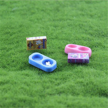 Simulation Furniture Model Toys for Doll Accessories Decoration 1/12 Dollhouse Miniature Mini Dog Cat Pet Food with Plate 2024 - buy cheap