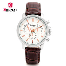 Relojes de pulsera militares para hombre, reloj deportivo de cuarzo con fecha, de cuero marrón 2024 - compra barato