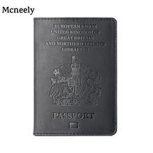 Hot Genuine Leather UK Passport Cover for United Kingdom Britain Credit Card Holder UK Passport Case Unisex Travel Wallet 2024 - buy cheap