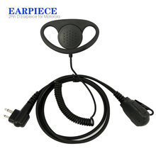 Auricular con forma de D para Motorola EP450 CP180 CP185 CP040 GP88 GP300, Radio portátil, micrófono curvo, PTT 2024 - compra barato